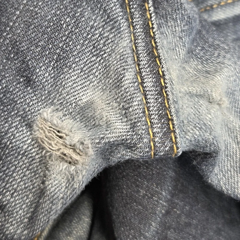 Naked &‎ Famous Jeans Mens 30x37 Blue Selvedge Skinny Guy Stretch Button Fly